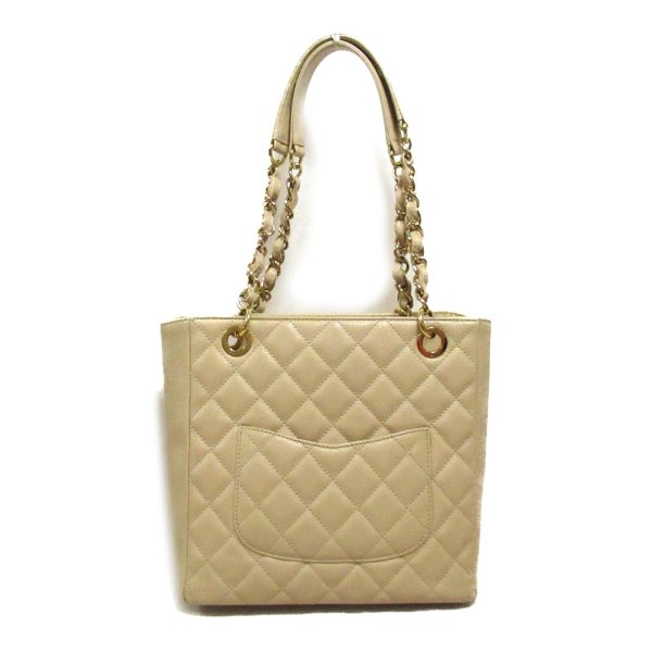 2118800094575 4 Chanel Chain Tote Bag Caviar Skin Beige