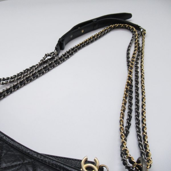 2118800094599 9 Chanel Gabriel De Chain Shoulder Bag Calf Black