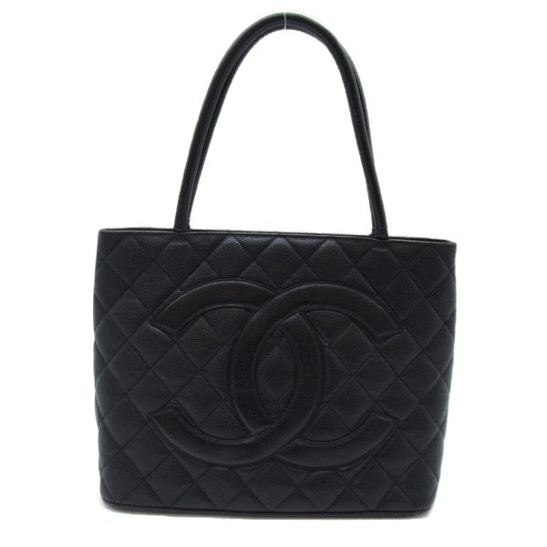 2118800095121 3 Chanel Tote Bag Caviar Skin Black