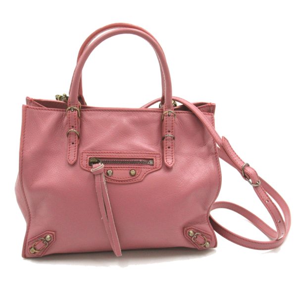 2118800095268 1 BALENCIAGA Paper Bag Mini 2way Shoulder Bag Pink