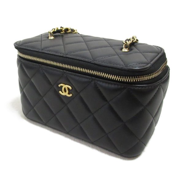 2118800097491 4 Chanel Vanity Shoulder Lambskin Black