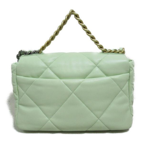 2118800101563 3 Chanel Chanel 19 Chain Shoulder Bag Lambskin Green