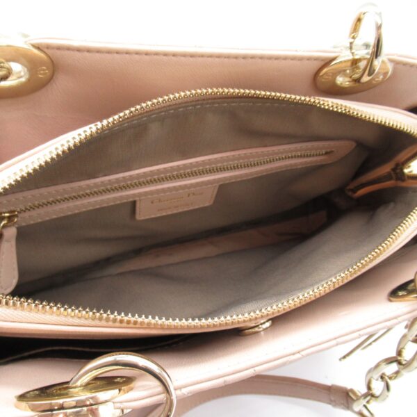 2118800102096 2 Dior Dior Cannage Calf Tote Bag Beige Pink