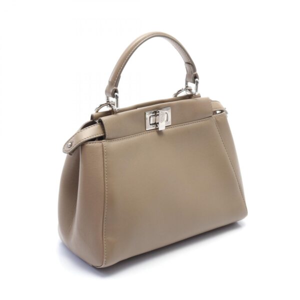 2118800105479 2 Fendi Mini Peekaboo Handbag Beige