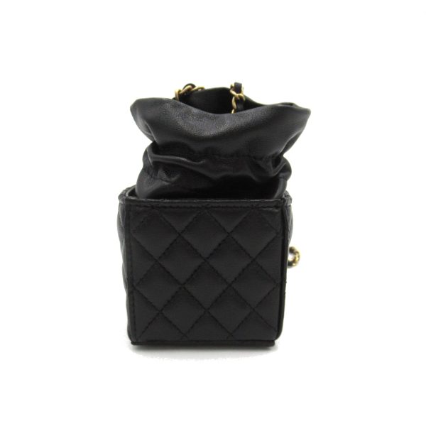 2118800107510 2 Chanel Matelasse Mini Drawstring Bag Black