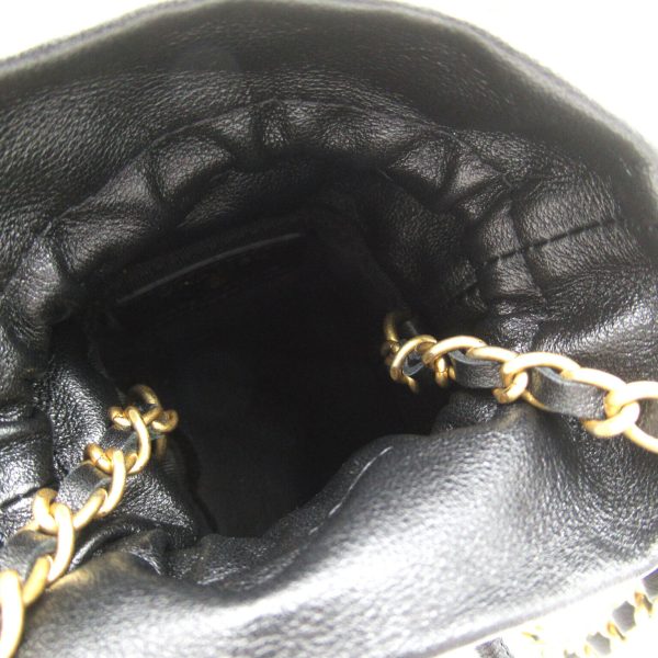 2118800107510 7 Chanel Matelasse Mini Drawstring Bag Black