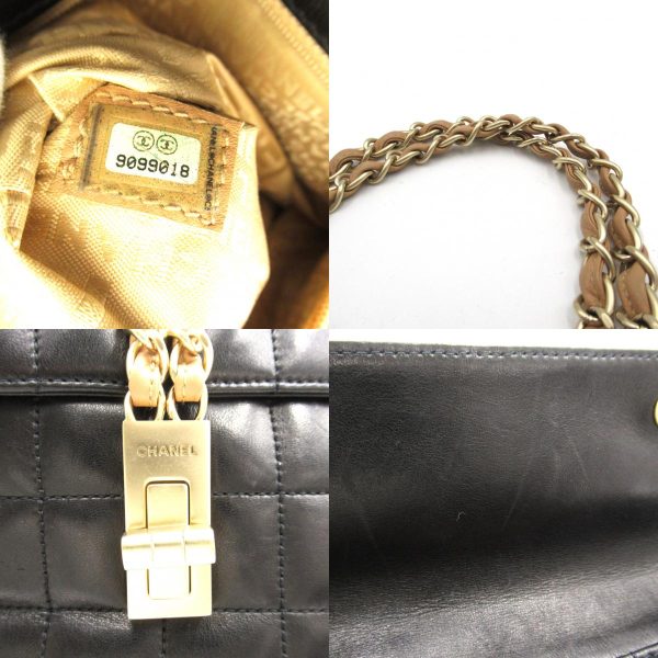 2118900030626 9c Chanel 255 Chain Shoulder Bag Lambskin Black