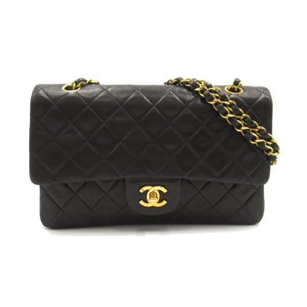 2118900037533 1 Chanel Matelasse Double Flap Shoulder Bag Black