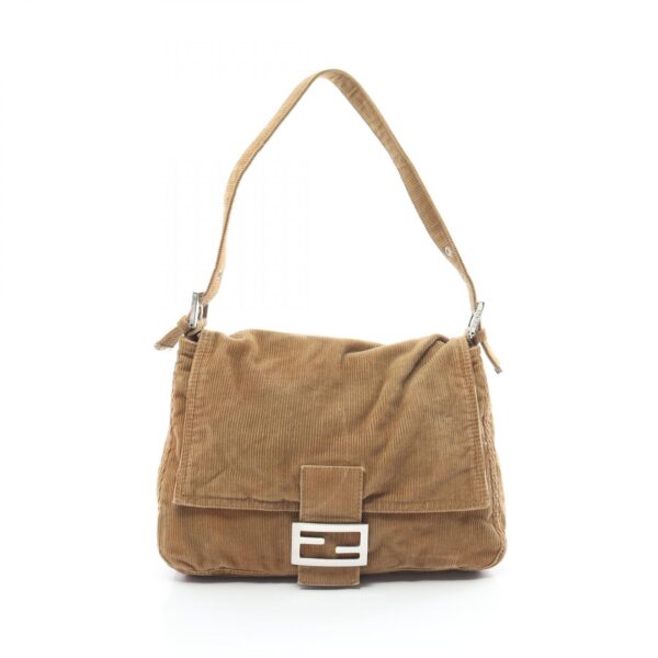 2118900038561 1 Fendi Mamma Bucket Corduroy Shoulder Bag Khaki