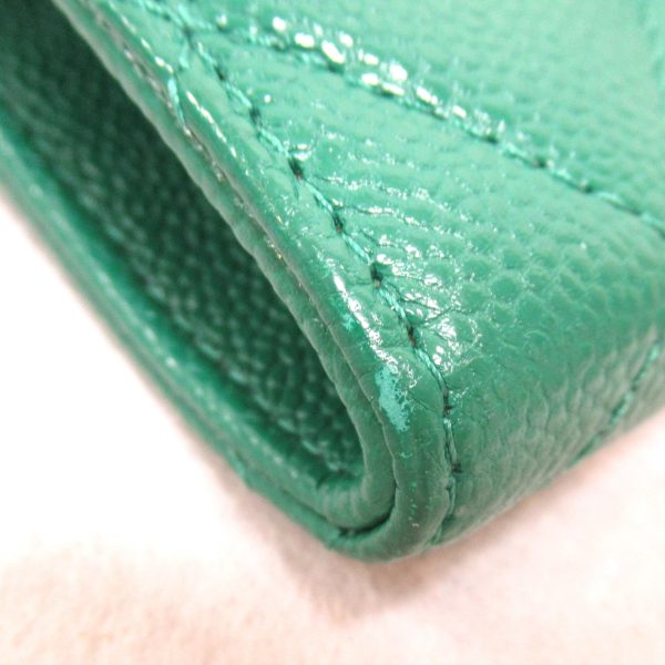 2119900004419 10 Chanel Chain Wallet Caviar Skin Green