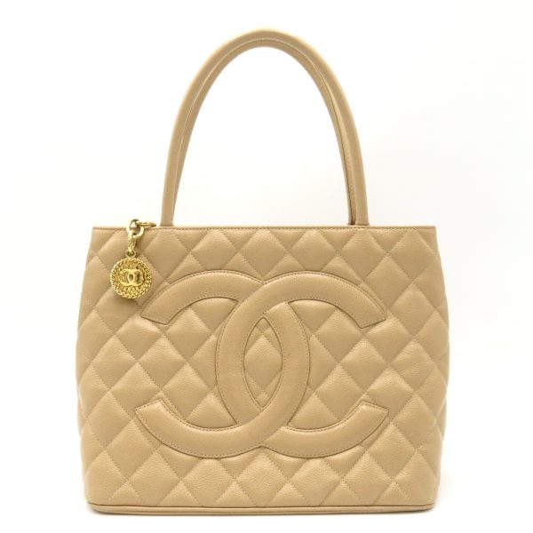 2119900009681 1 Chanel Tote Bag Caviar Skin Beige