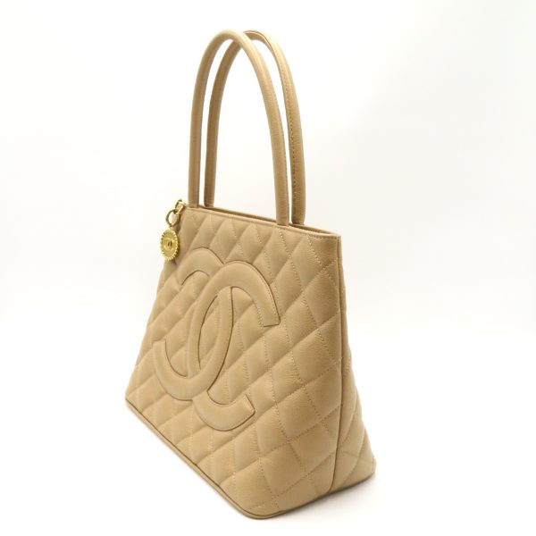 2119900009681 3 Chanel Tote Bag Caviar Skin Beige