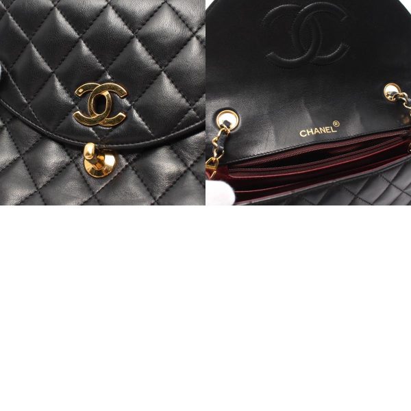 2119900010434 10c Chanel Matelasse Shoulder Bag Lambskin Black