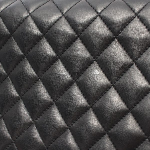 2119900010434 7 Chanel Matelasse Shoulder Bag Lambskin Black