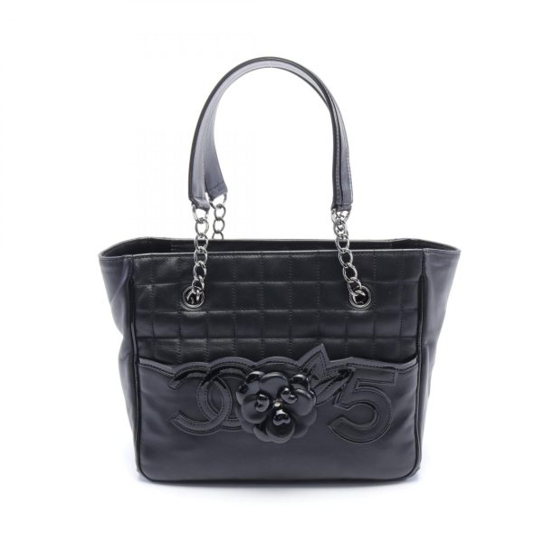 2119900011608 1 Chanel Chocolate Bar Cocomark Camellia Tote Black