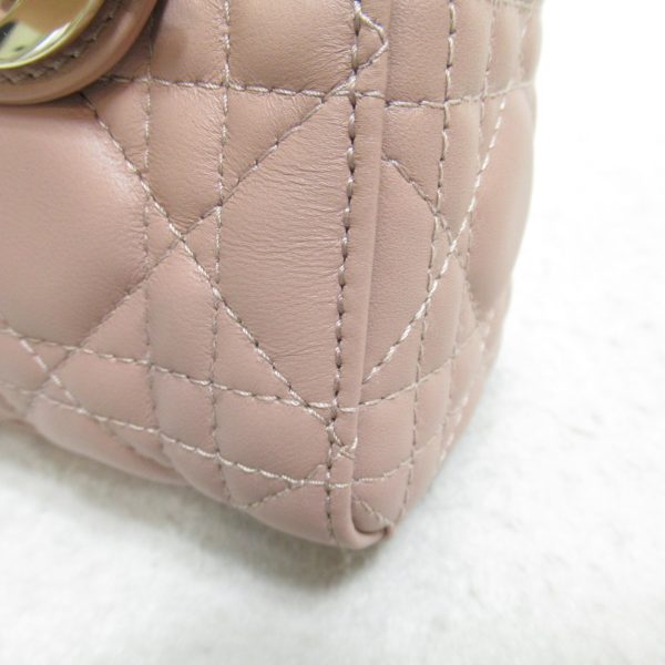 2120100000866 6 Dior Cannage 2 way tote bag lambskin sheep pink beige