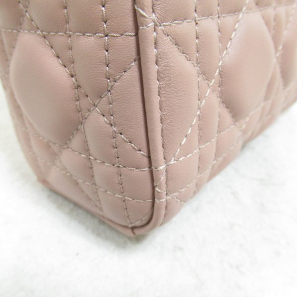 2120100000866 7 Dior Cannage 2 way tote bag lambskin sheep pink beige