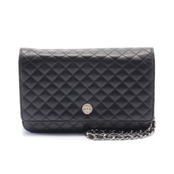 2120700025795 1 Chanel Micro Matelasse Shoulder Bag Lambskin Black