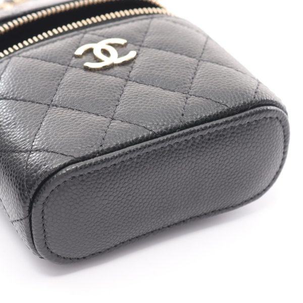 2120700039761 5 Chanel Matelasse Small Vanity Shoulder Bag Black