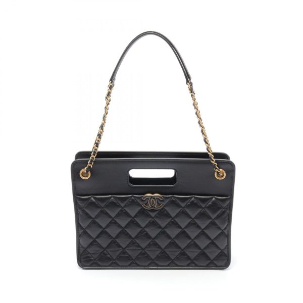 2120700041467 1 Chanel Cocomark Small Shopping Bag Matelasse Black