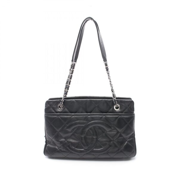 2120700049272 1 Chanel Matelasse Caviar Skin Tote Bag Black