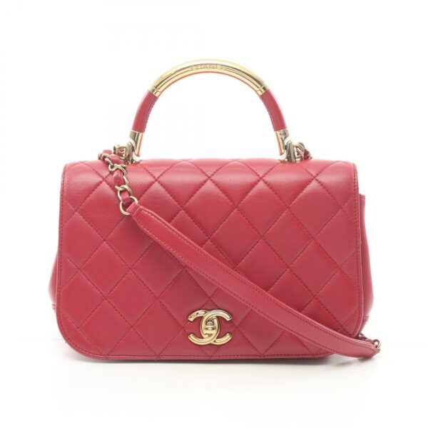 2120700051800 1 Chanel Matelasse Lambskin Shoulder Bag Pink