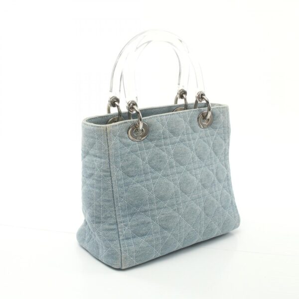 2120700052975 2 Dior Dior Cannage Denim Handbag Blue Clear