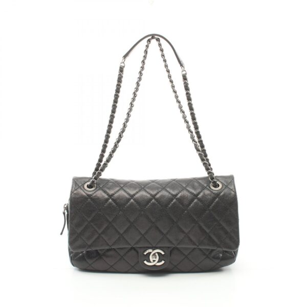 2120700055518 1 Chanel Rue Cambon Matelasse Caviar Skin Shoulder Bag Black