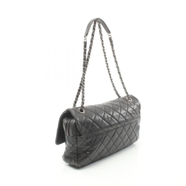 2120700055518 2 Chanel Rue Cambon Matelasse Caviar Skin Shoulder Bag Black