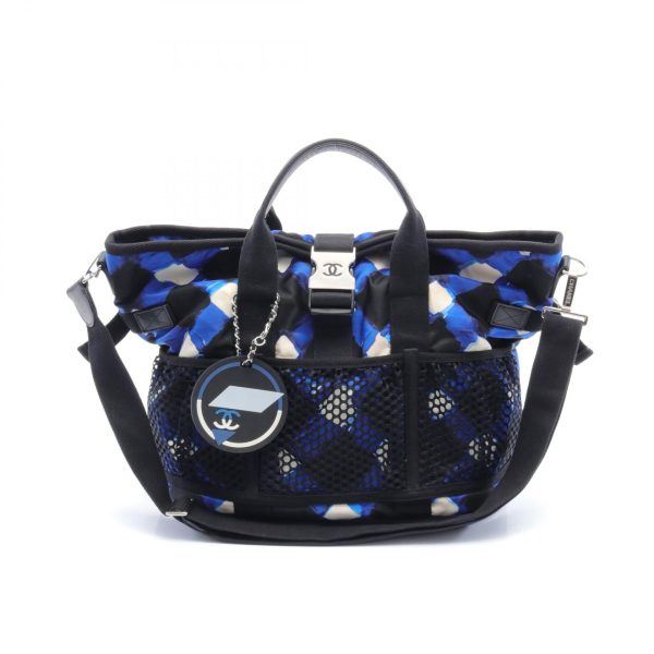 2120700130277 1 Chanel Airline Tote Bag Blue Black White