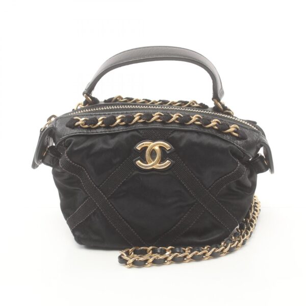 2120700136040 1 Chanel Cocomark Nylon Shoulder Bag Black