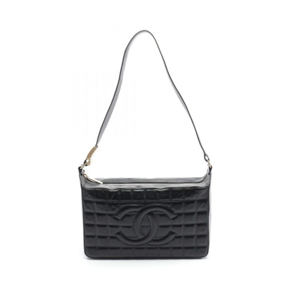 2120700136262 1 Chanel Chocolate Bar Lambskin Shoulder Bag Black