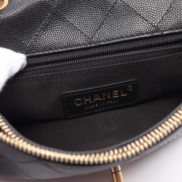 2120700136347 4 Chanel Cocomark Caviar Skin Shoulder Bag Beige Black