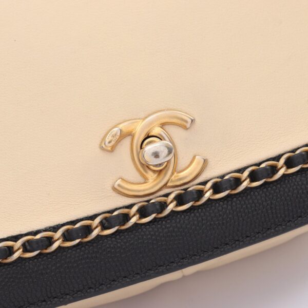 2120700136347 6 Chanel Cocomark Caviar Skin Shoulder Bag Beige Black