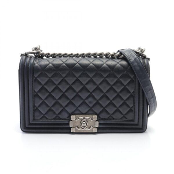 2120700136514 1 Chanel Boy Chanel Matelasse Shoulder Bag Black