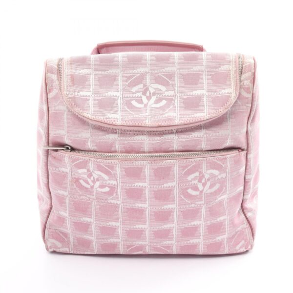 2120700137108 1 Chanel Line Nylon Rucksack Pink