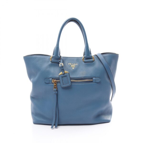 2120700137856 1 Prada Vit Daino Tote Bag Blue