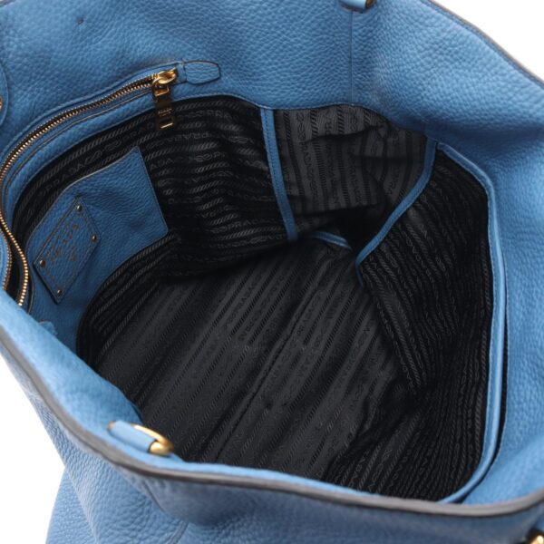 2120700137856 3 Prada Vit Daino Tote Bag Blue