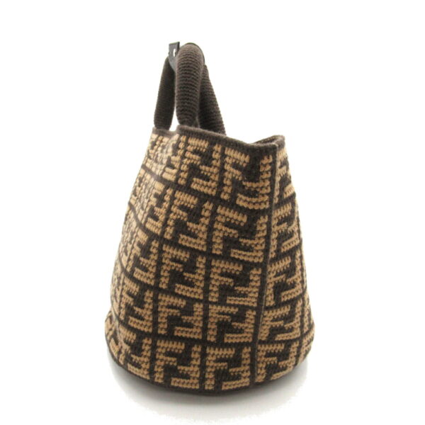 2120700138761 3 Fendi Knit Fabric Tote Bag Brown