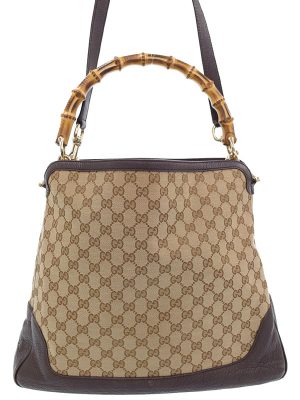 2122033100019 Louis Vuitton Damier Duomo Hand Bag Ebene Gold Metal Fittings