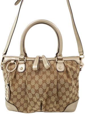 2123109280017 Gucci LA Angel Rucksack GG Canvas Beige