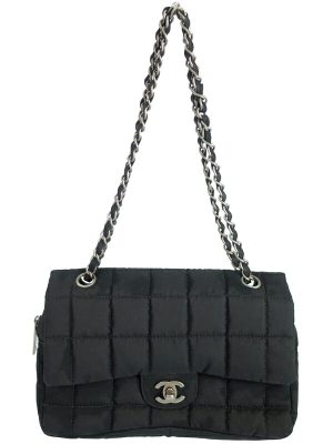 2132024940012 CHANEL Matelasse Full Flap Chain Shoulder Bag Lambskin Black