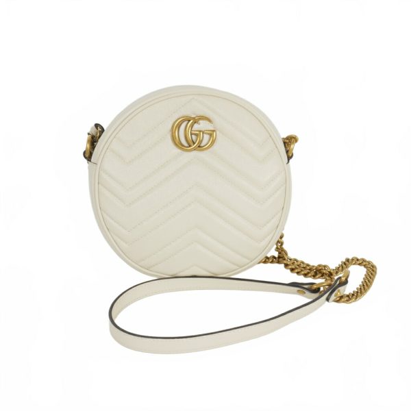 217 902406220068 1 GUCCI GG Marmont Mini Shoulder Bag Chain Bag Off White