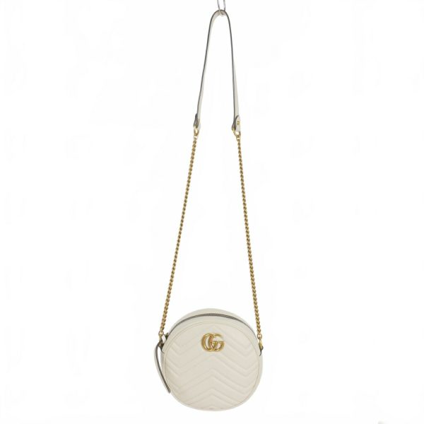 217 902406220068 3 GUCCI GG Marmont Mini Shoulder Bag Chain Bag Off White