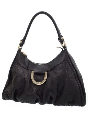 2180052940016 GUCCI Black Leather One Shoulder Bag