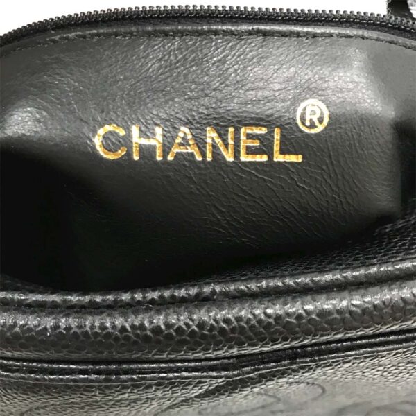 22 4593 14 Chanel Triple Coco Shoulder Bag Caviar Skin Black