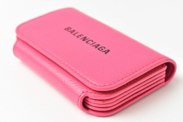 2209 779 27 ba 4 Balenciaga Everyday Accordion Card Holder Coin Case Pink