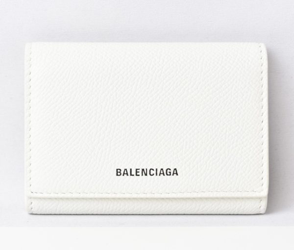 2209 779 28 ba 1 Balenciaga Ville Accordion Card Holder Coin Case White