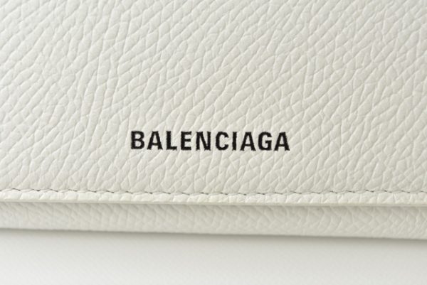 2209 779 28 ba 2 Balenciaga Ville Accordion Card Holder Coin Case White