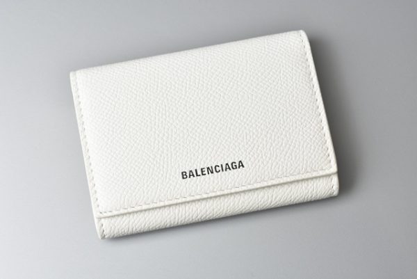 2209 779 28 ba 7 Balenciaga Ville Accordion Card Holder Coin Case White